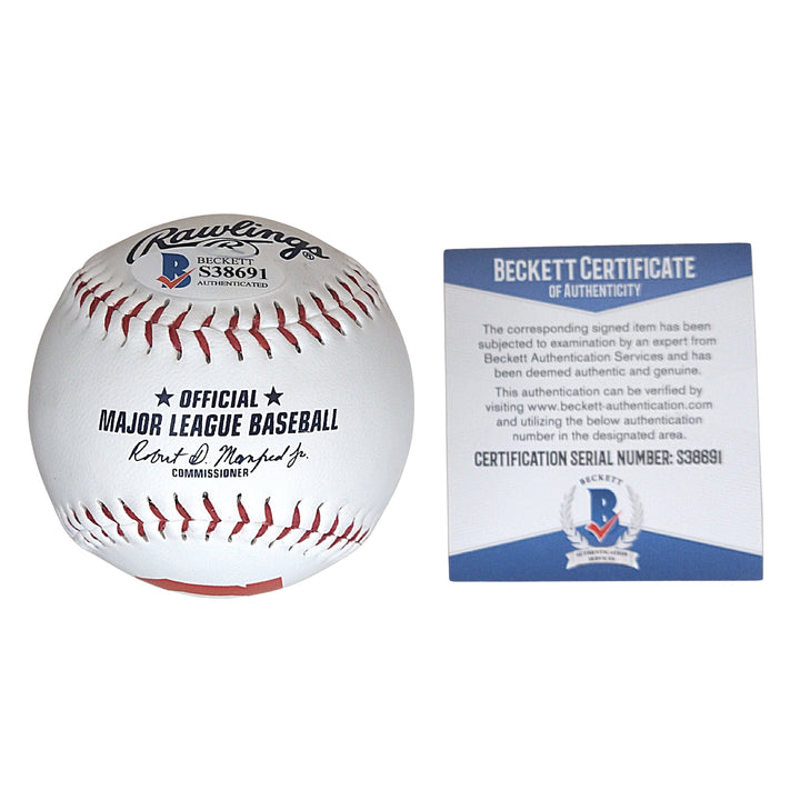 Tyler Naquin Signed Rawlings Cleveland Indians Logo Baseball, Proof Photo, Beckett COA