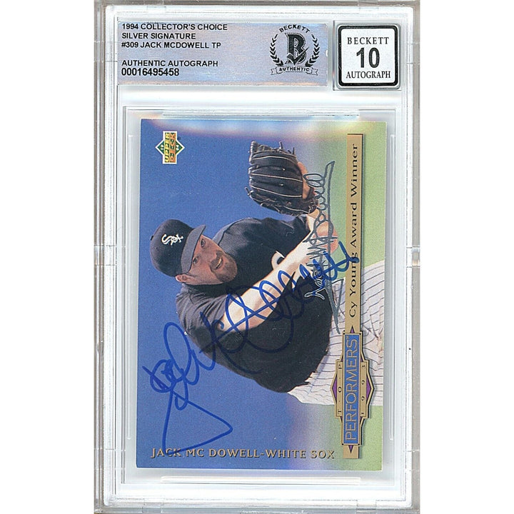 Jack McDowell Chicago White Sox Signed 1994 Collectors Choice BGS Auto 10 Graded