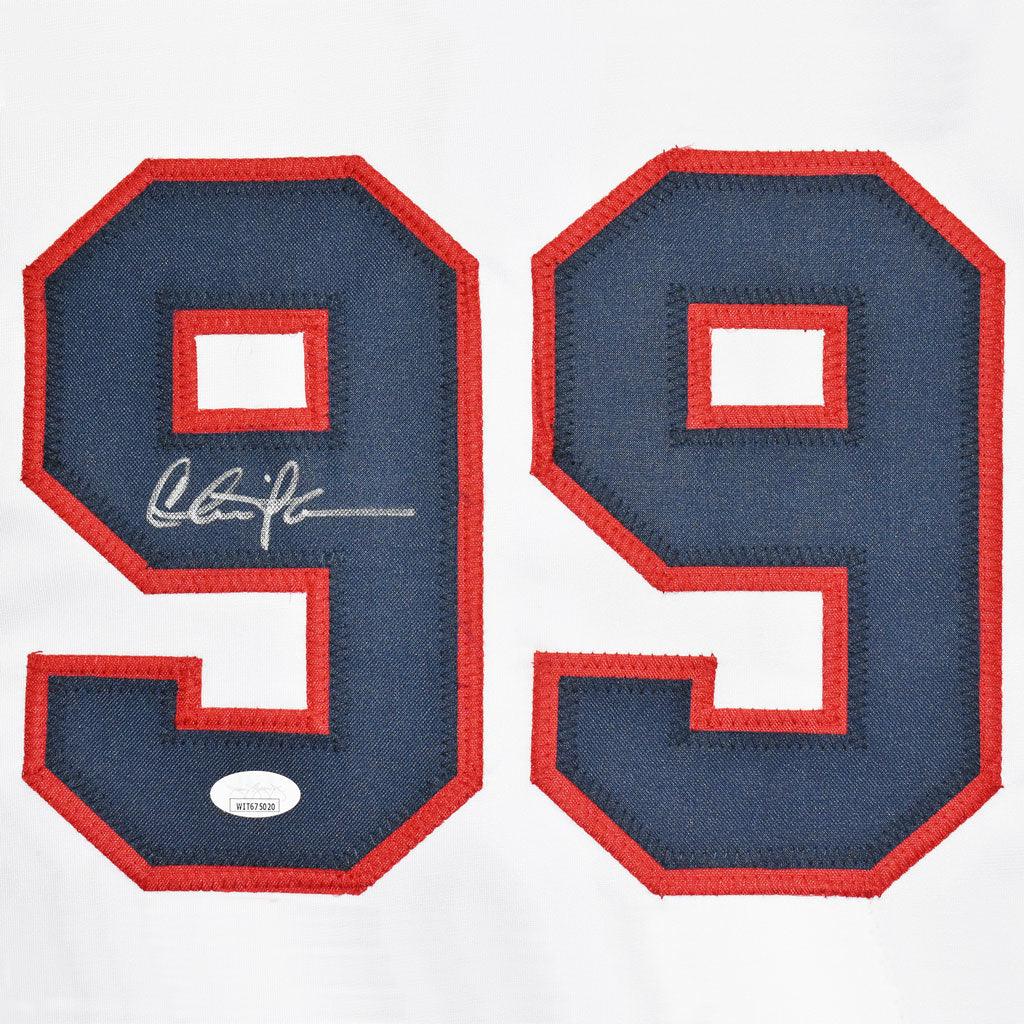 Charlie Sheen Signed Major League Cleveland White Baseball Jersey (JSA)