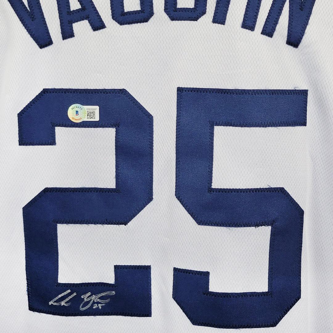 Andrew Vaughn Signed Chicago White Throwback Baseball Jersey (Beckett)