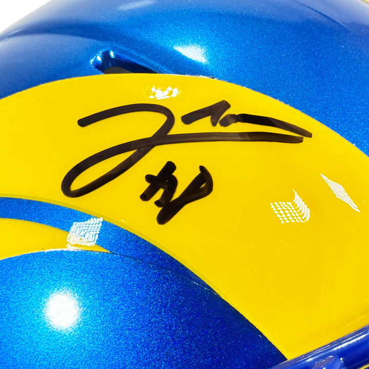 Jared Verse Signed Los Angeles Rams Speed Mini Football Helmet (Beckett)