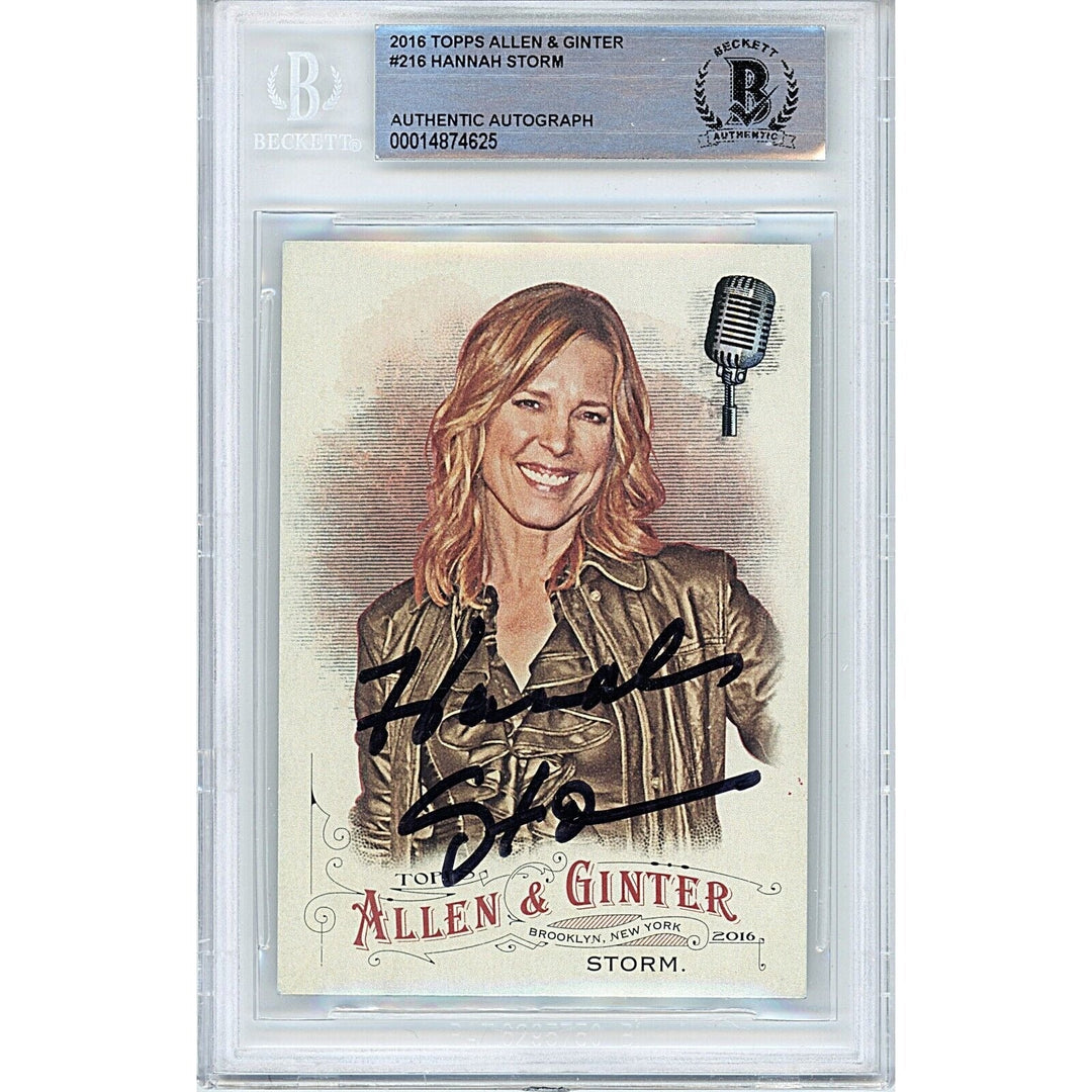 Hannah Storm ESPN Signed 2016 Topps Allen and Ginter Trading Card Beckett Auth Auto