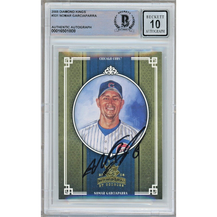 Nomar Garciaparra Chicago Cubs Autograph 2005 Diamond Kings BGS Auto 10 Graded Slab