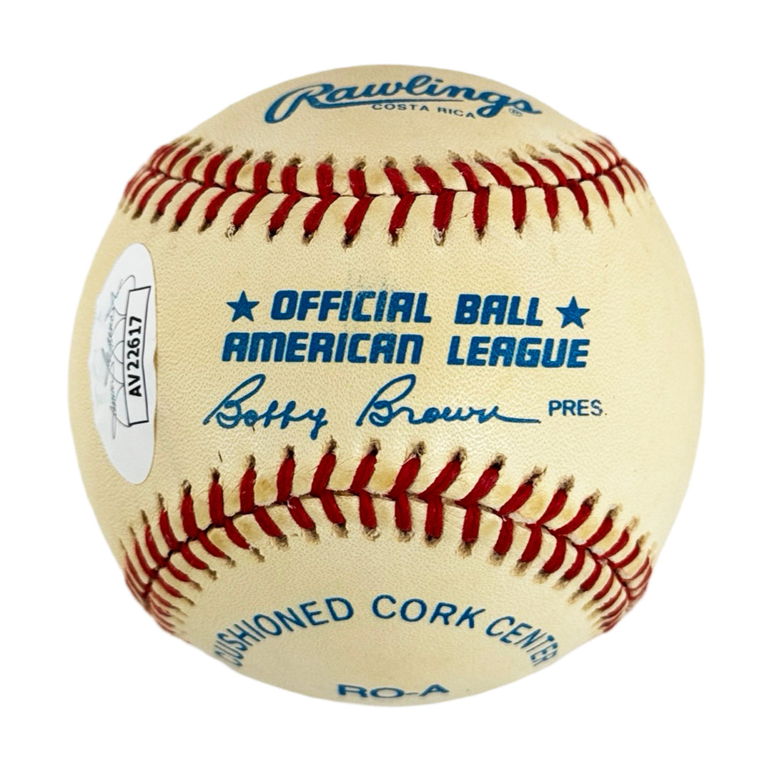 Bill Wade Signed Bobby Brown President Rawlings Official American League Baseball (JSA)