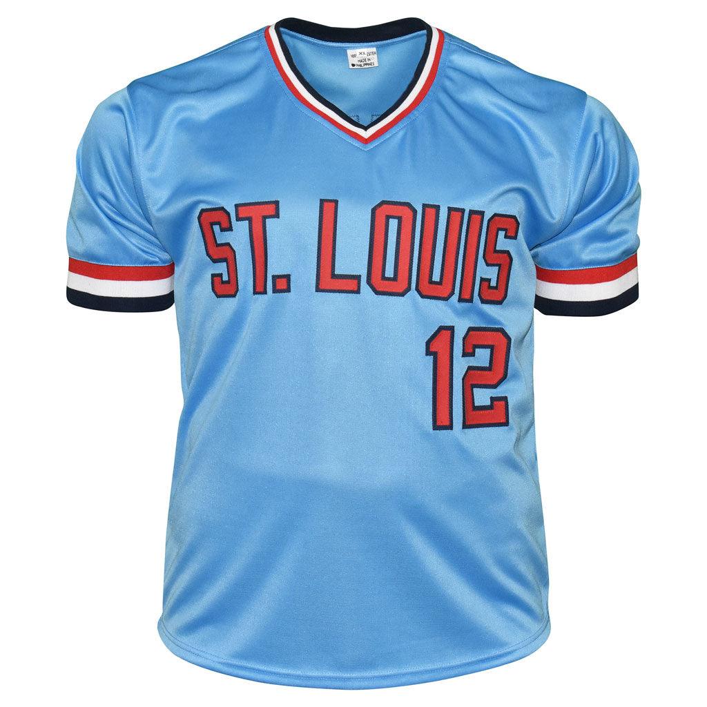 Bill White Signed St Louis Light Blue Baseball Jersey (JSA)