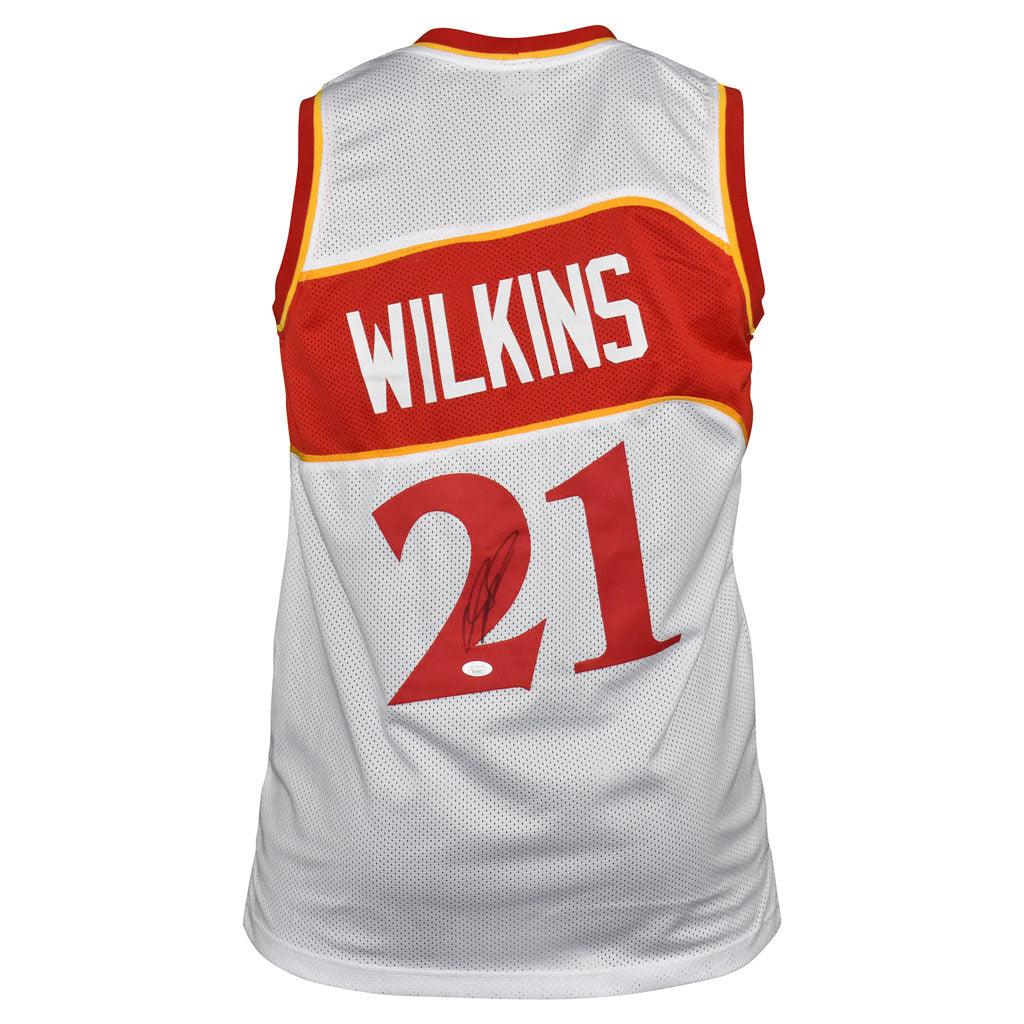 Dominique Wilkins Signed Atlanta Pro White Basketball Jersey (JSA)