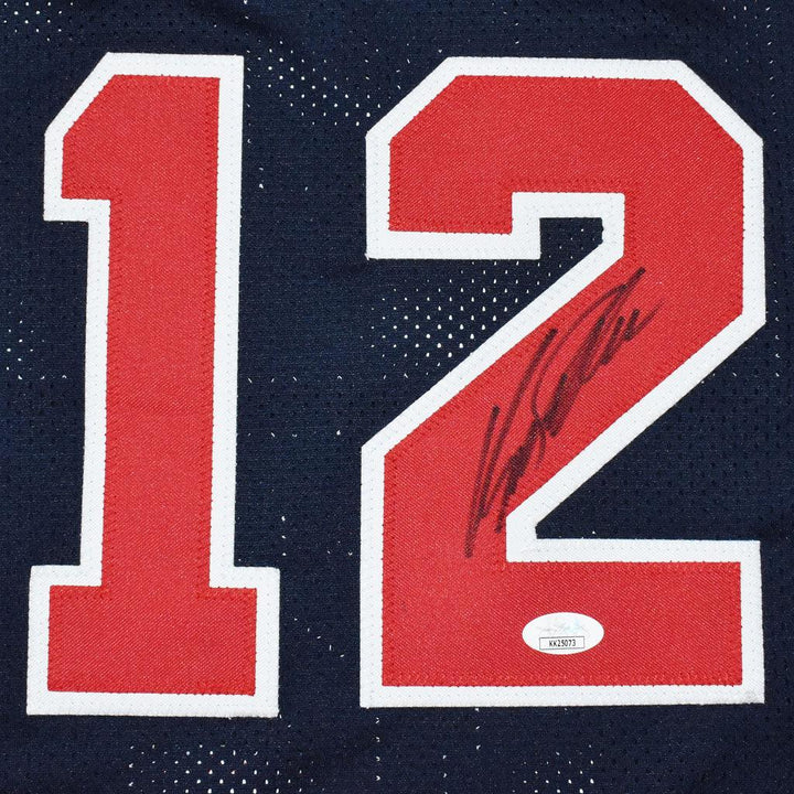 Dominique Wilkins Signed USA Olympic Pro Navy Basketball Jersey (JSA)
