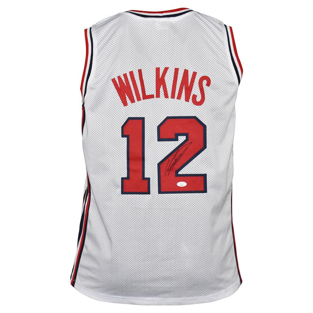 Dominique Wilkins Signed USA Olympic Pro White Basketball Jersey (JSA)