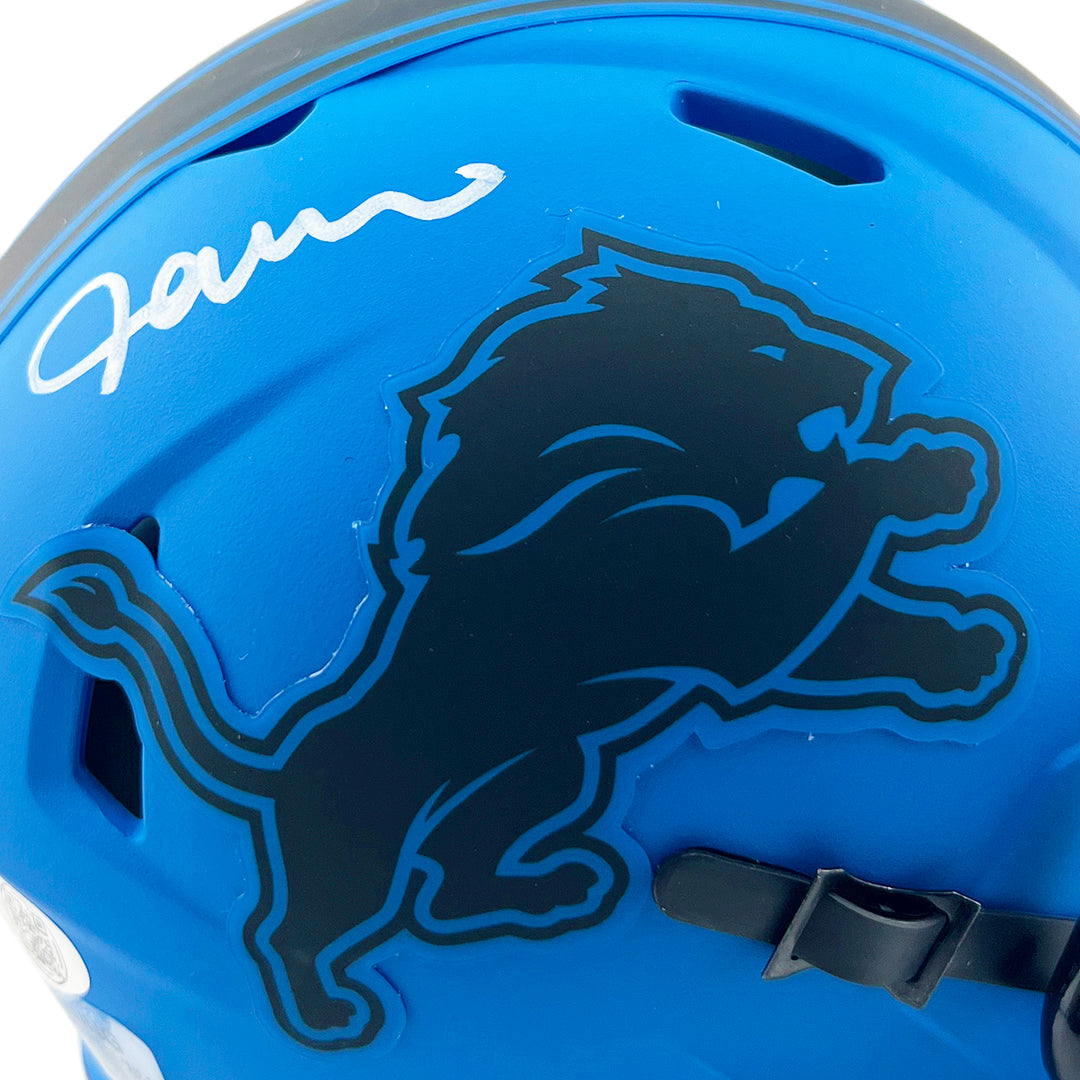 Jameson Williams Signed Detroit Lions Rave Mini Football Helmet (JSA)
