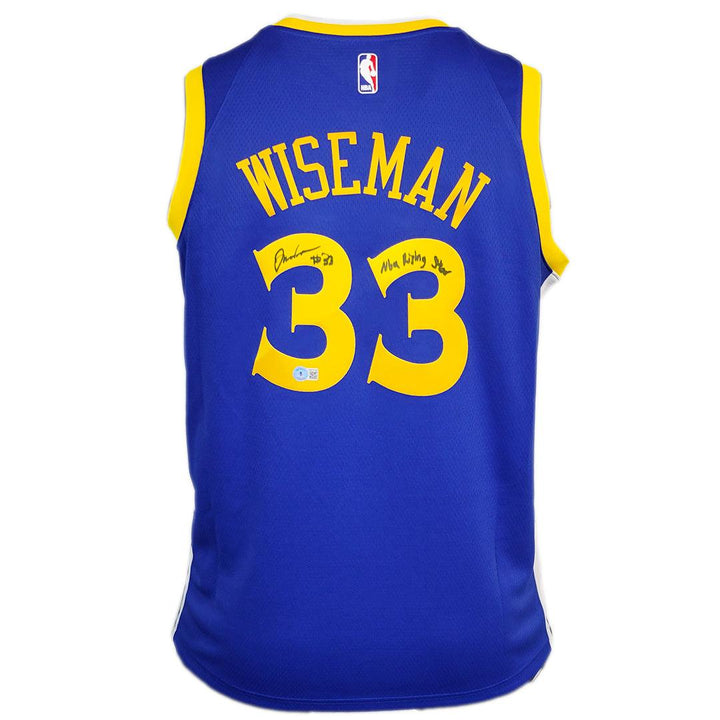 James Wiseman Signed NBA Rising Star Inscription Warriors Nike Jersey (Beckett)