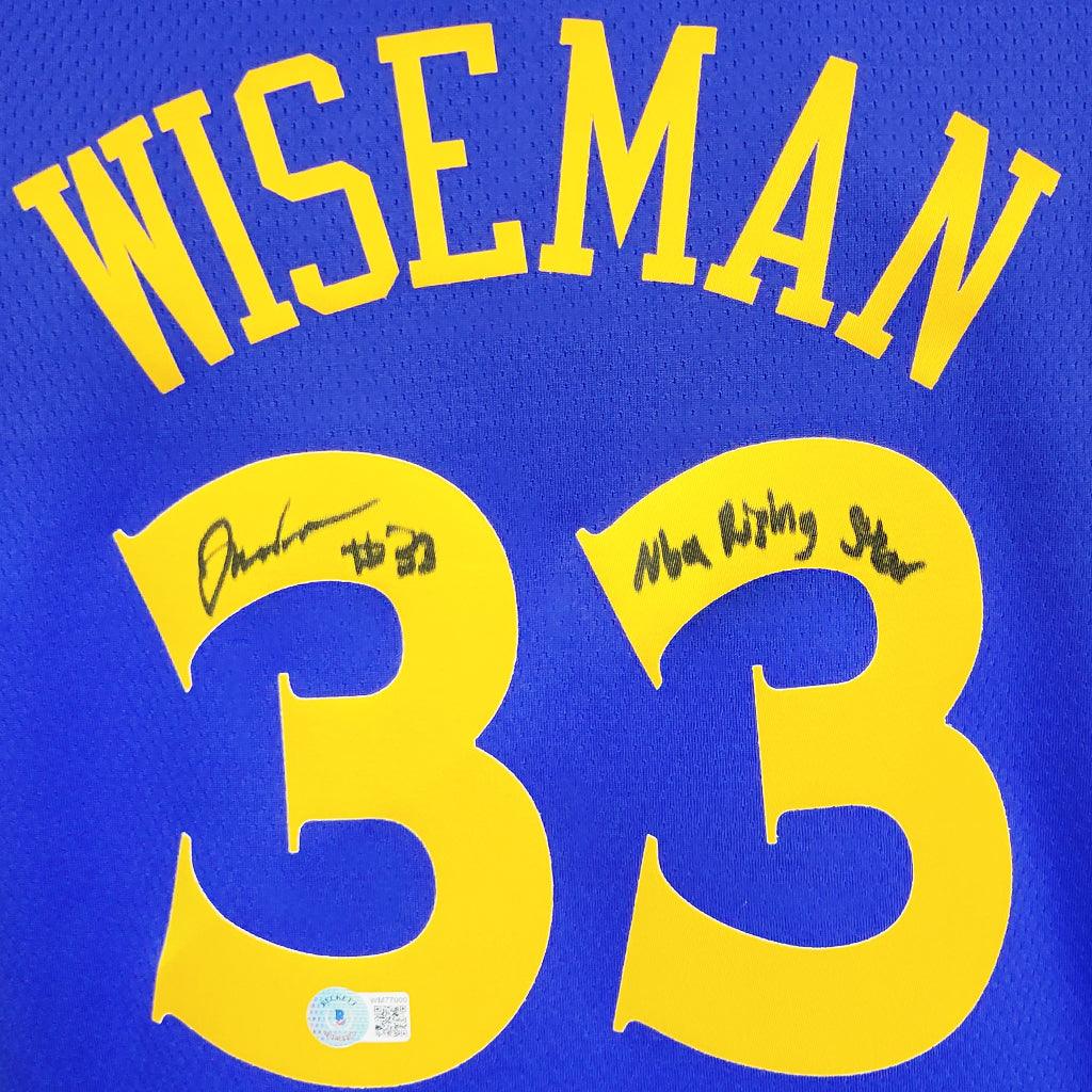 James Wiseman Signed NBA Rising Star Inscription Warriors Nike Jersey (Beckett)