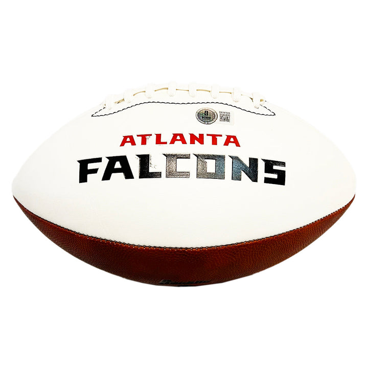 Charlie Woerner Signed Atlanta Falcons Official NFL Team Logo White Football (Beckett)