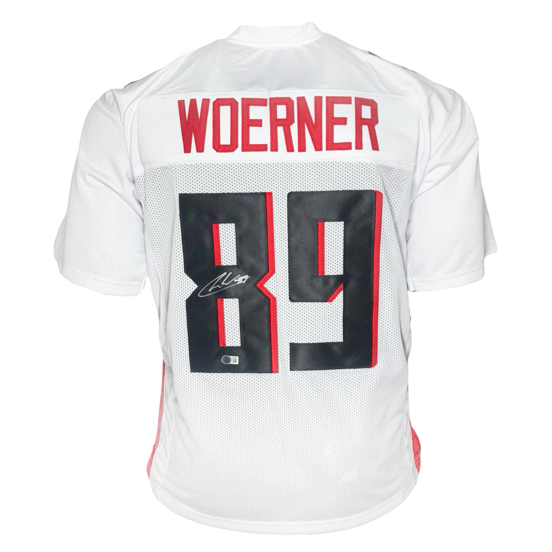 Charlie Woerner Signed Atlanta White Football Jersey (Beckett)