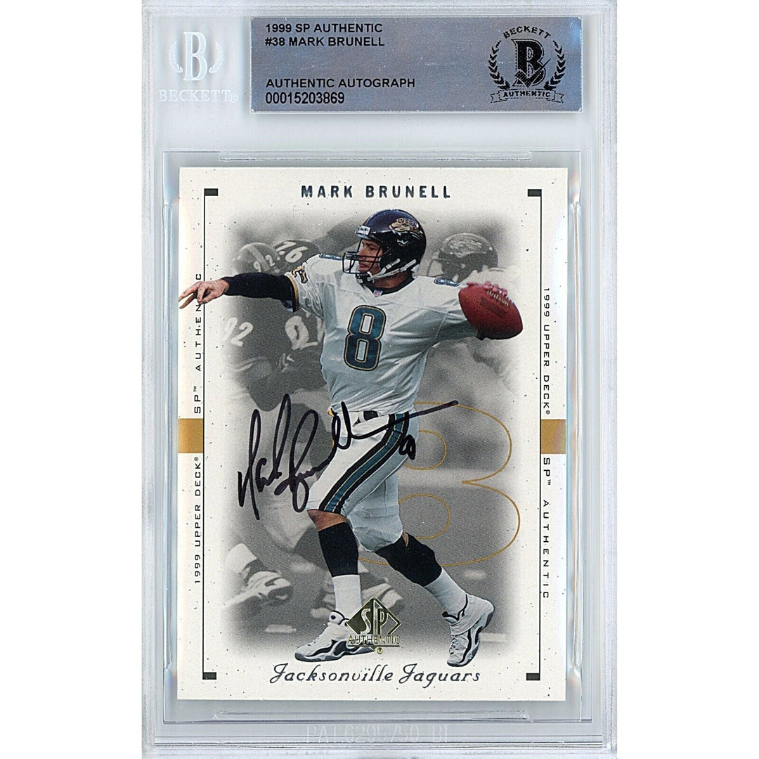 Mark Brunell Jacksonville Jaguars Signed 1999 Upper Deck SP Card BAS Auth Auto Slab