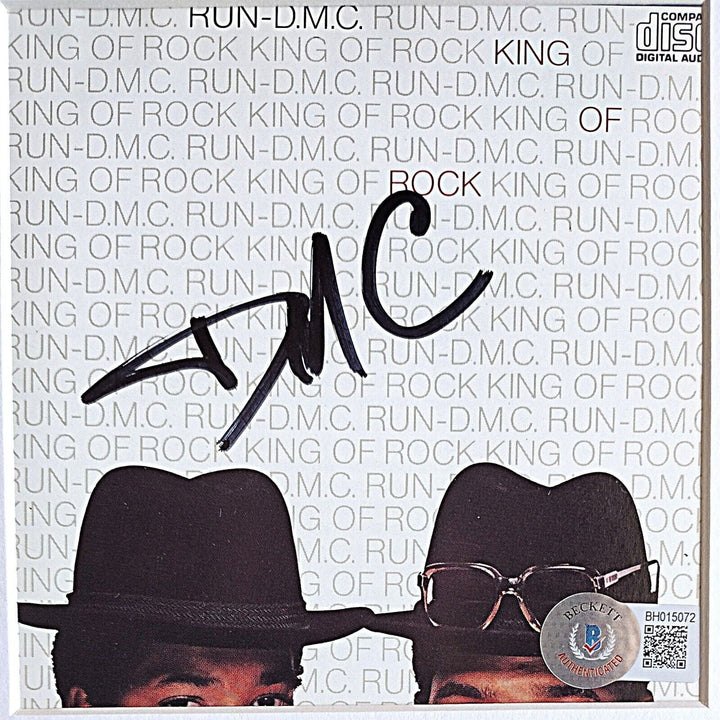 Run DMC Darryl McDaniels Autograph King of Rock CD Album Cover Framed Beckett COA