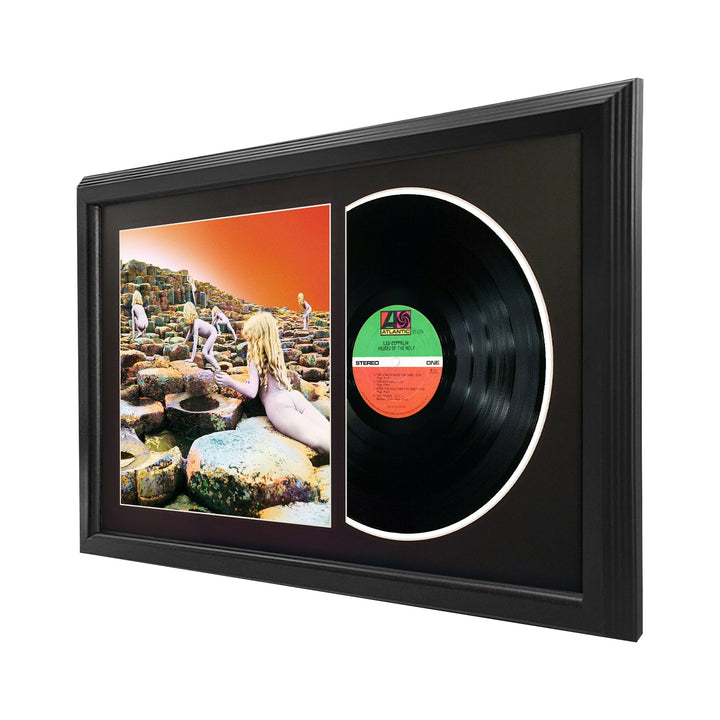 xLed Zeppelin Houses of the Holy Vinyl Record & Cover Professionally Framed 17.5x 26.5� Wall Display with a Black Mat