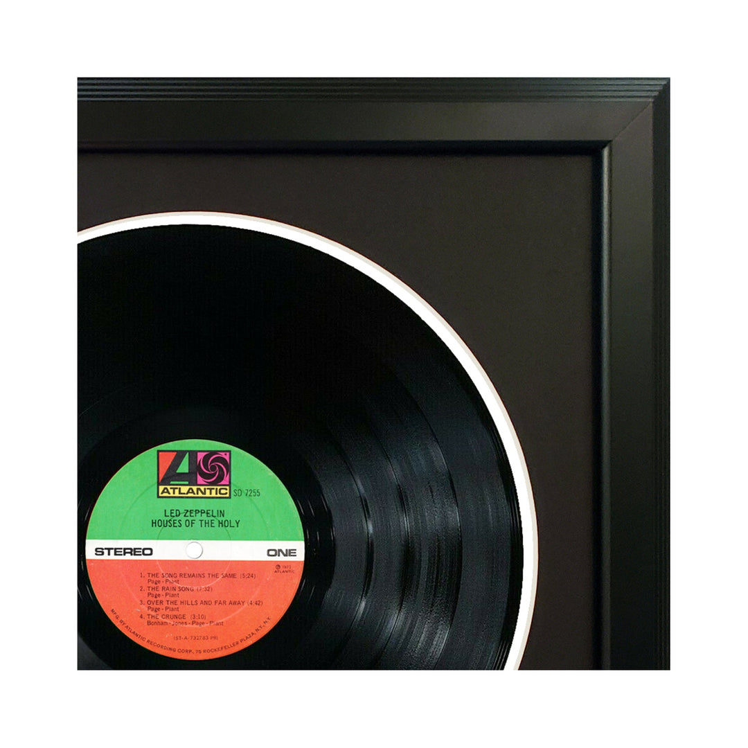 xLed Zeppelin Houses of the Holy Vinyl Record & Cover Professionally Framed 17.5x 26.5� Wall Display with a Black Mat