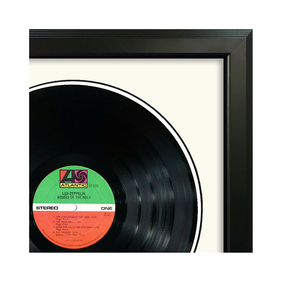 xLed Zeppelin Houses of the Holy Vinyl Record & Cover Professionally Framed 17.5x 26.5� Wall Display with a Black Mat