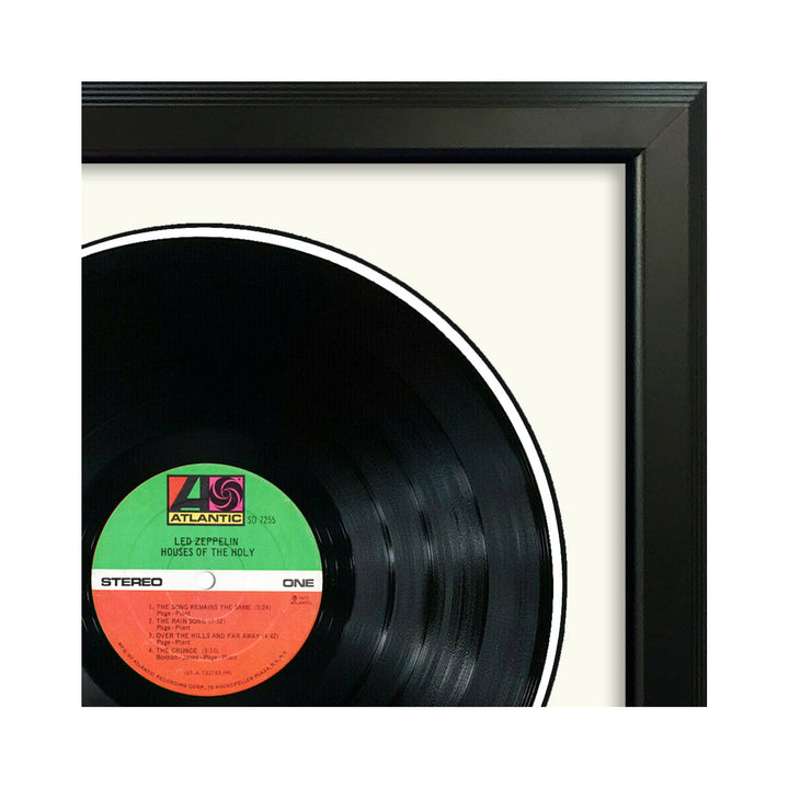 xLed Zeppelin Houses of the Holy Vinyl Record & Cover Professionally Framed 17.5x 26.5� Wall Display with a Black Mat