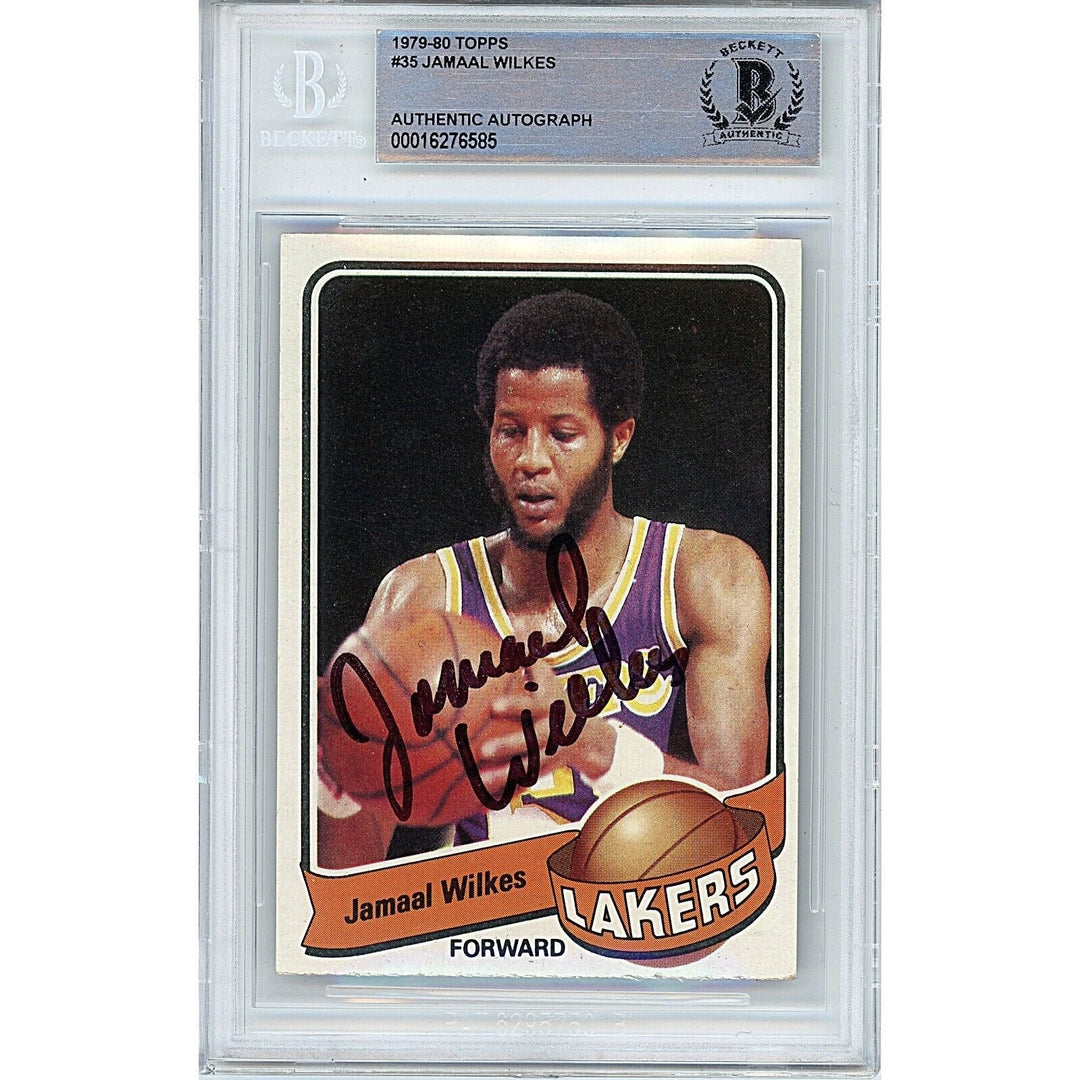 Jamaal Wilkes Los Angeles Lakers Signed 1979-80 Topps Basketball Card Beckett Auth Auto