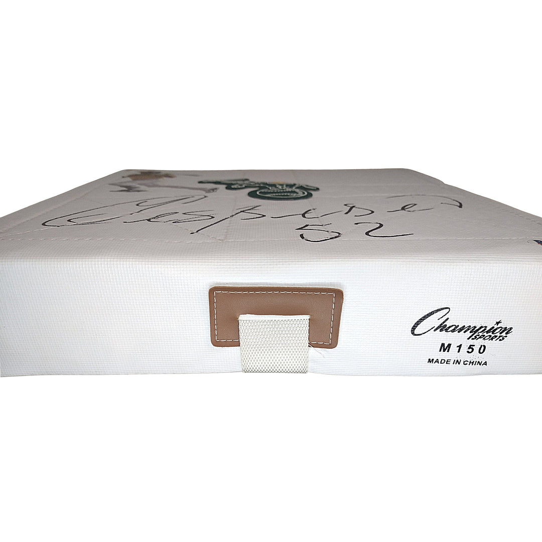 Yoenis Cespedes Signed Oakland Athletics Logo Baseball Base Exact Proof Beckett COA
