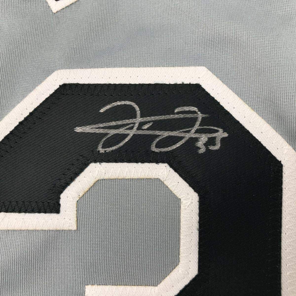 Autographed/Signed Frank Thomas Chicago Grey Baseball Jersey JSA