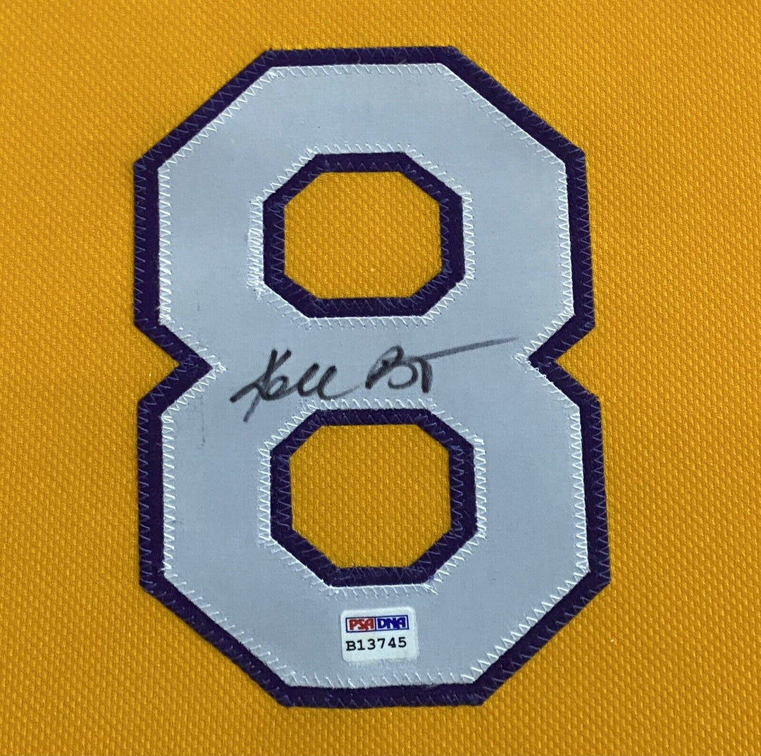 Kobe Bryant signed Lakers #8 Basketball jersey framed Rookie Autograph PSA COA Image 5