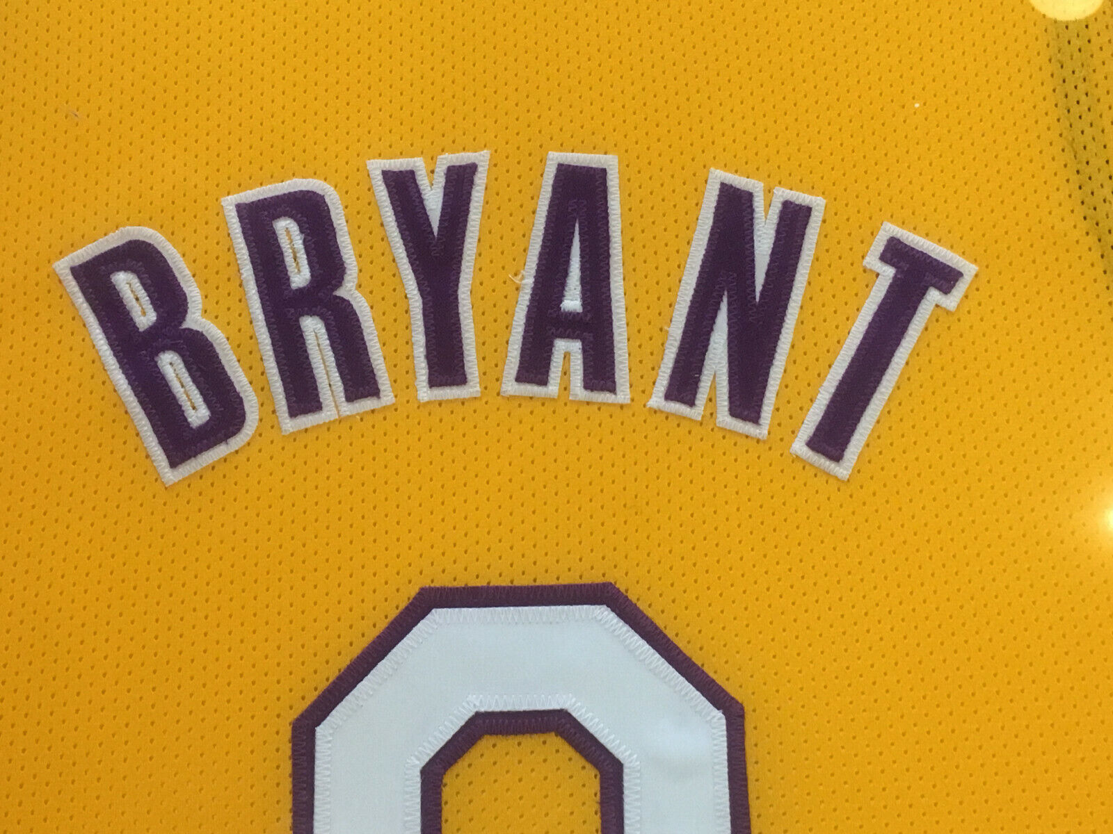 Kobe Bryant signed Lakers #8 Basketball jersey framed Rookie