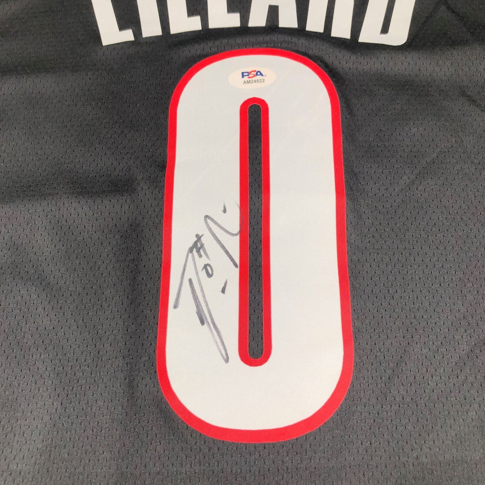 Damian Lillard Autographed Red Portland Jersey - Beautifully