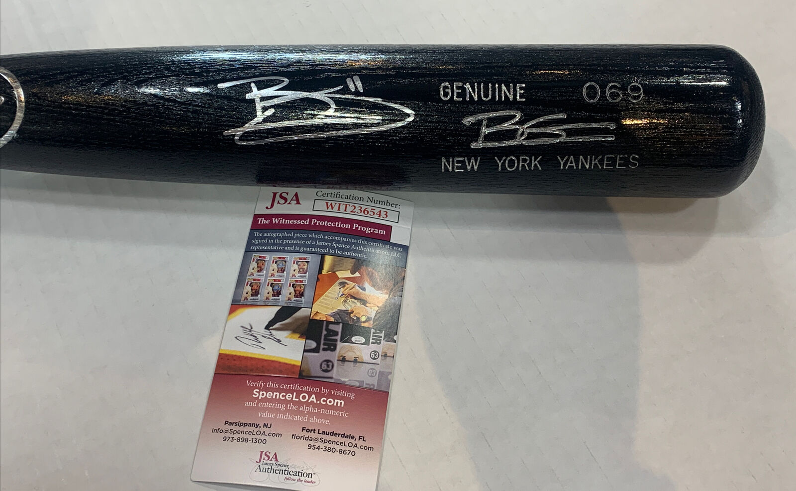 Brett Gardner Autographed Signed New York Yankees Jersey JSA COA