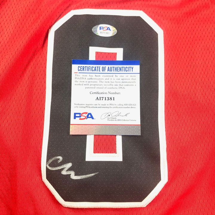 Coby White Signed Jersey PSA/DNA Chicago Bulls Autographed Image 2