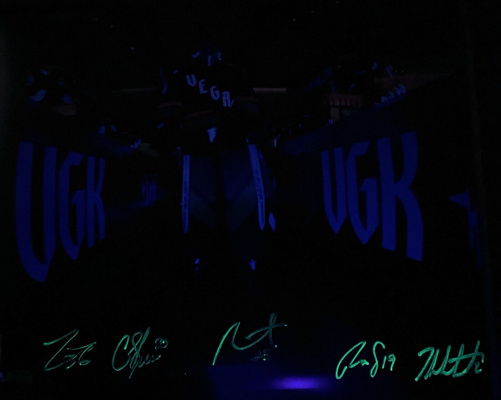 Logan Thompson Signed Vegas Golden Knights Retro Glow in the Dark Puck COA  IGM