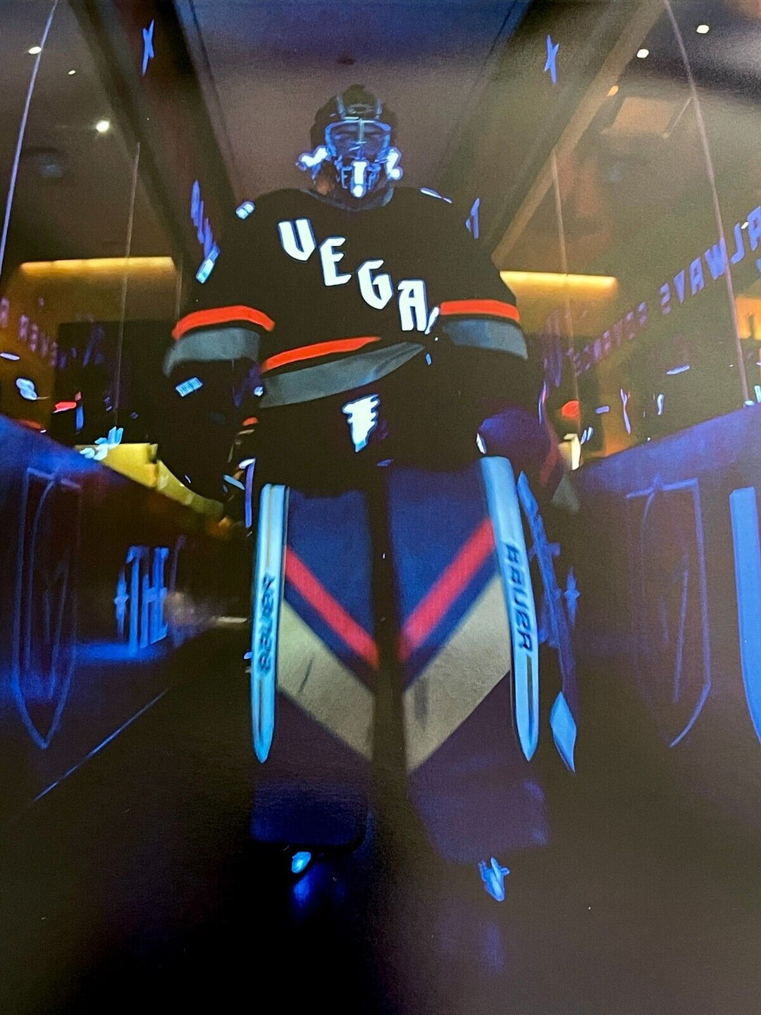 Vegas Golden Knights Retro Glow in the Dark 16x20 Signed Photo #D/25 IGM COA Image 8