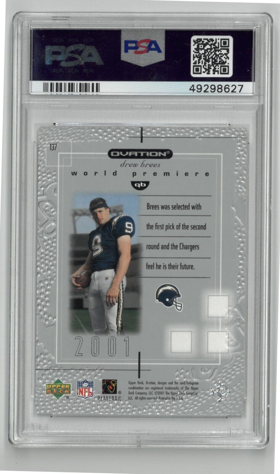 Drew Brees Graded Rookie outlet Card