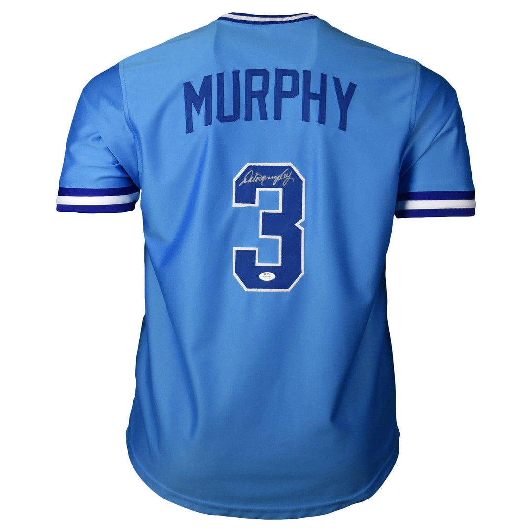 Dale Murphy Signed Atlanta Light Blue Baseball Jersey (JSA) Image 1