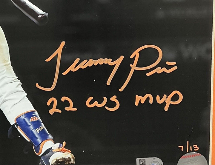 Jeremy Pena Astros Signed 11x14 Photo Framed 2022 WS MVP Auto Le /13 MLB COA Image 2