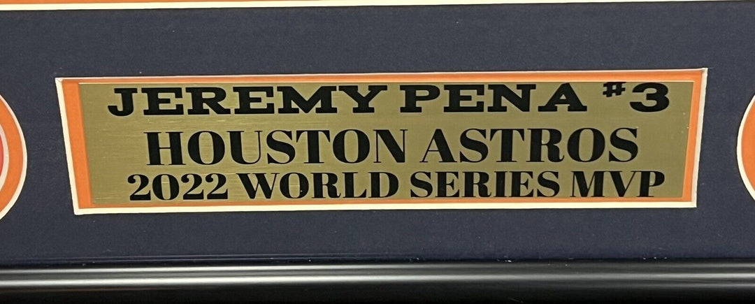 Jeremy Pena Astros Signed 11x14 Photo Framed 2022 WS MVP Auto Le /13 MLB COA Image 5