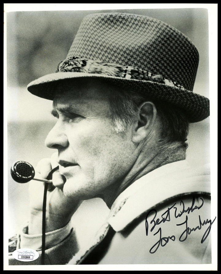 Tom Laundry Autographed 8x10 Photo Dallas Cowboys "Best Wishes" JSA #JJ92869 Image 1