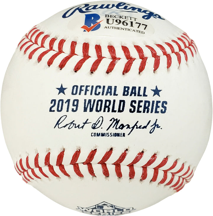 DANIEL HUDSON AUTOGRAPHED SIGNED 2019 WS MLB BASEBALL NATIONALS BECKETT 179015 Image 2
