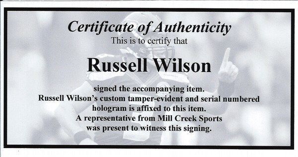 RUSSELL WILSON AUTOGRAPHED OFFICIAL MLB BASEBALL SEATTLE SEAHAWKS RW HOLO 179104 Image 4