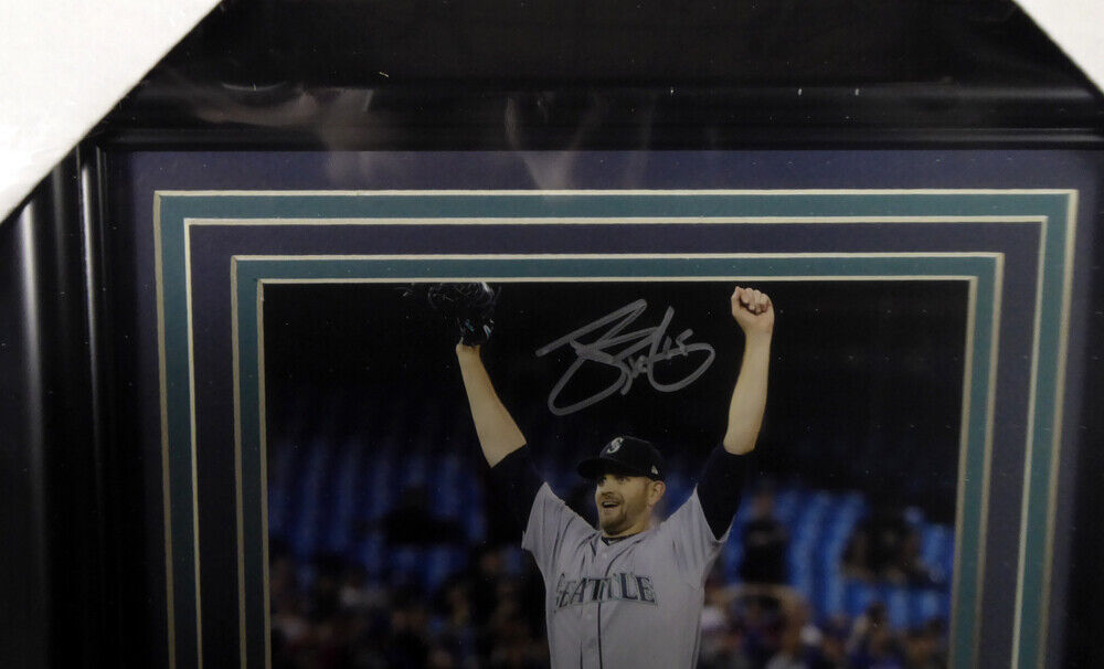 JAMES PAXTON AUTOGRAPHED FRAMED 8X10 PHOTO MARINERS NO HITTER MCS HOLO 135264 Image 2