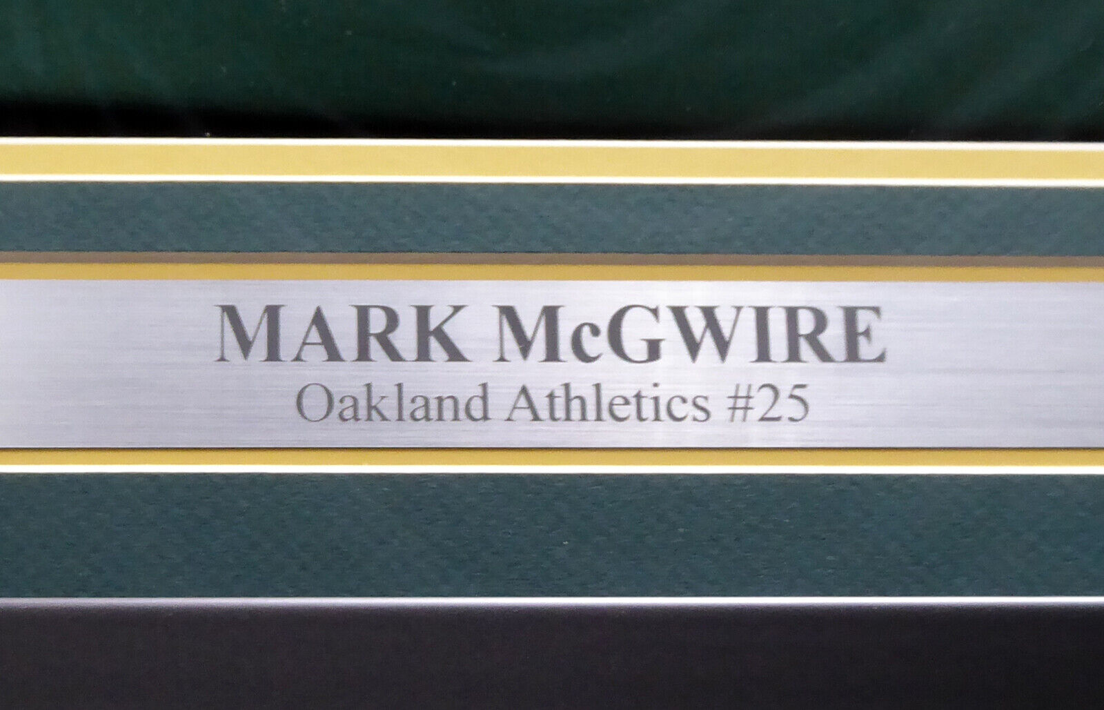OAKLAND ATHLETICS MARK MCGWIRE AUTOGRAPHED FRAMED GREEN JERSEY JSA STO –  CollectibleXchange