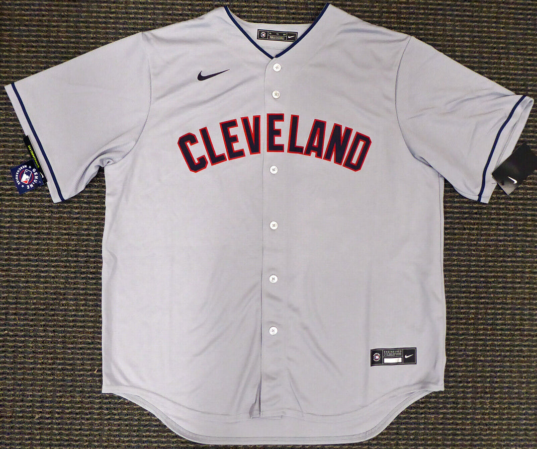INDIANS SHANE BIEBER AUTOGRAPHED GRAY NIKE JERSEY XL "GO TRIBE" BECKETT 187725 Image 4