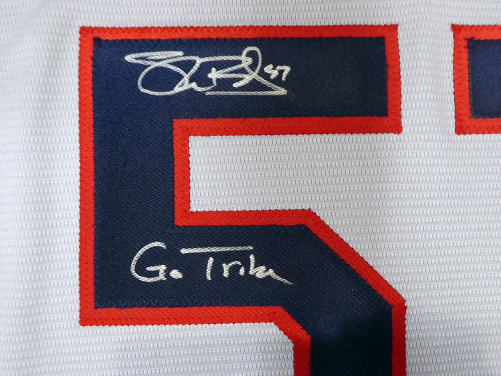 INDIANS SHANE BIEBER AUTOGRAPHED GRAY NIKE JERSEY SIZE M GO TRIBE BECKETT 187727 Image 3