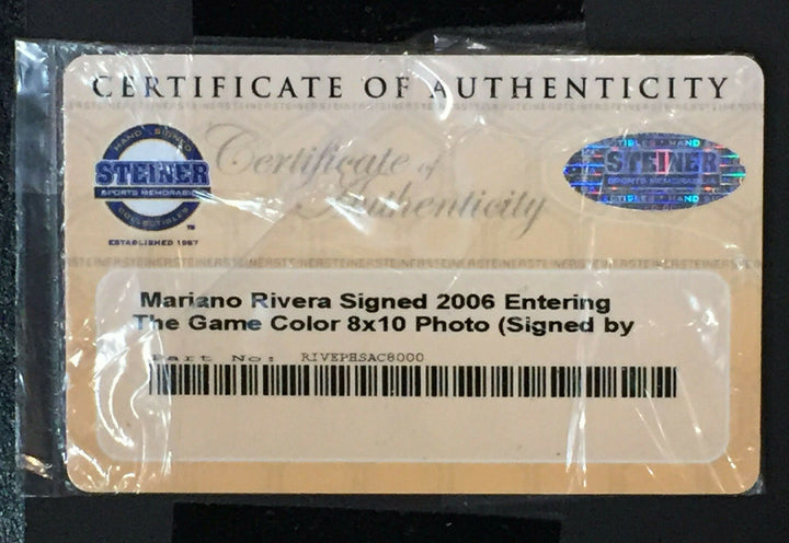 Mariano Rivera Signed photo 1999 World Series baseball framed steiner Coa causi Image 7