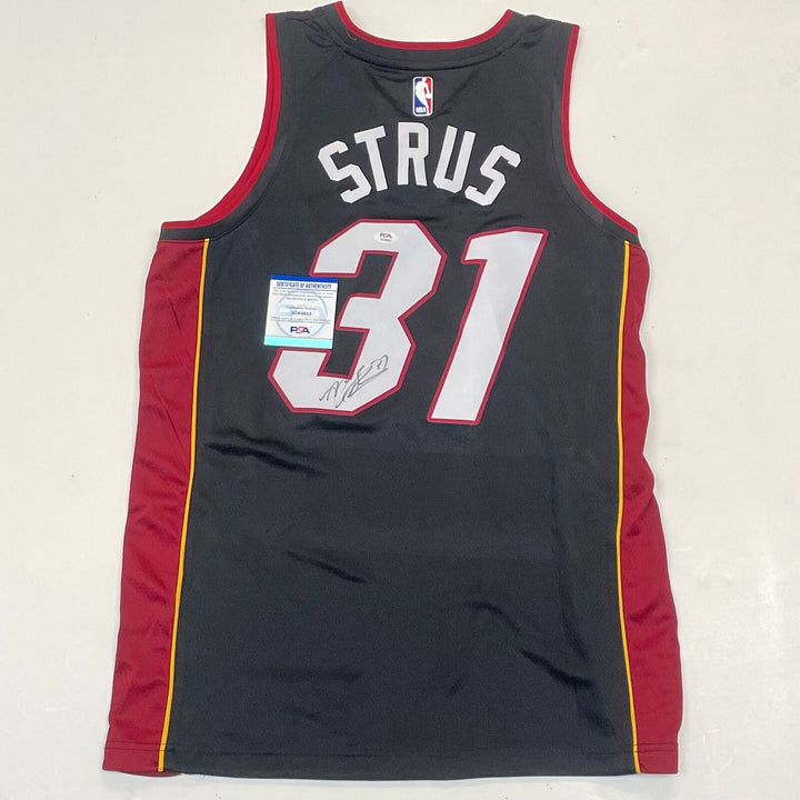 Max Strus signed jersey PSA/DNA Miami Heat Autographed Image 1