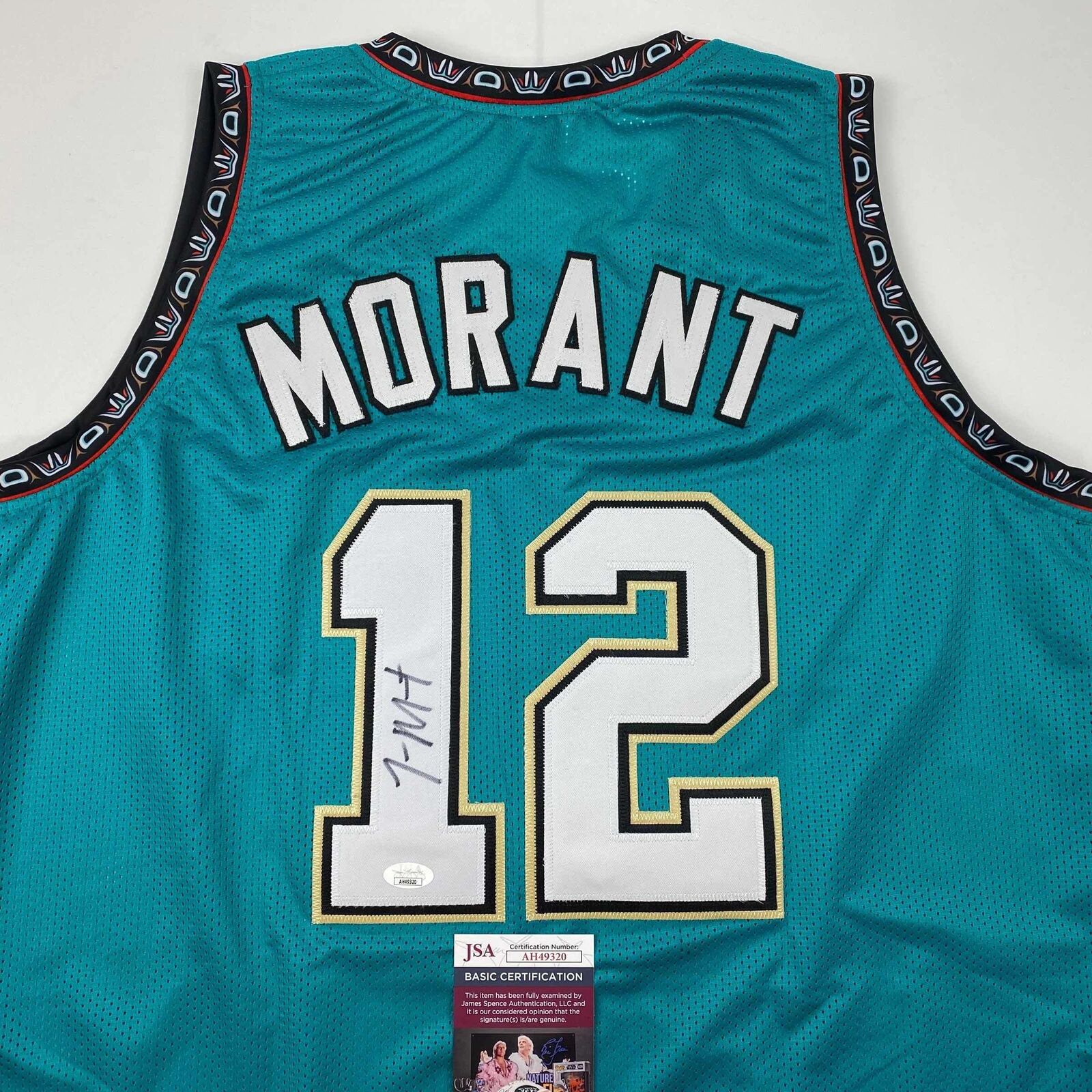 Autographed/Signed Ja Morant Memphis Teal Basketball Jersey JSA