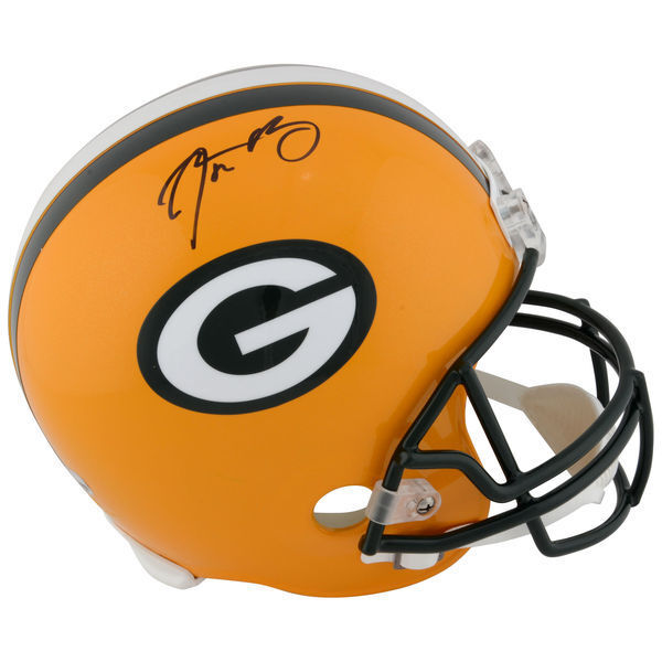 Aaron Rodgers Signed Packers Replica Helmet COA Fanatics Autograph Green Bay Image 1