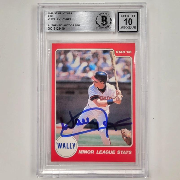 Wally Joyner signed 1986 Star Red #2 RC rookie Angels BAS BGS 10 autograph grade Image 1