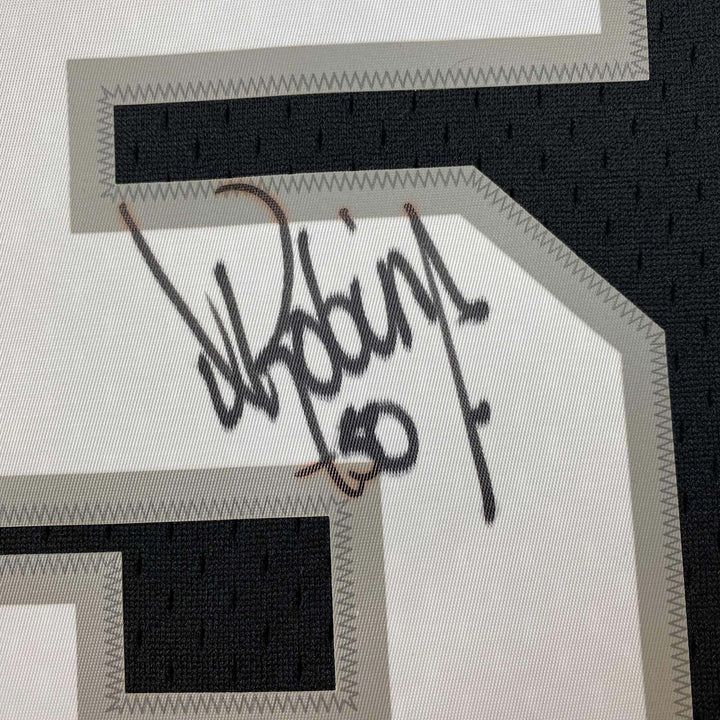 Autographed/Signed David Robinson Spurs Black Authentic M&N Jersey Beckett COA Image 3
